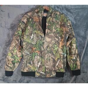 True Timber Hoodie Mens Large Camouflage Zip Up Hooded Camo Outdoor Fleece Lined